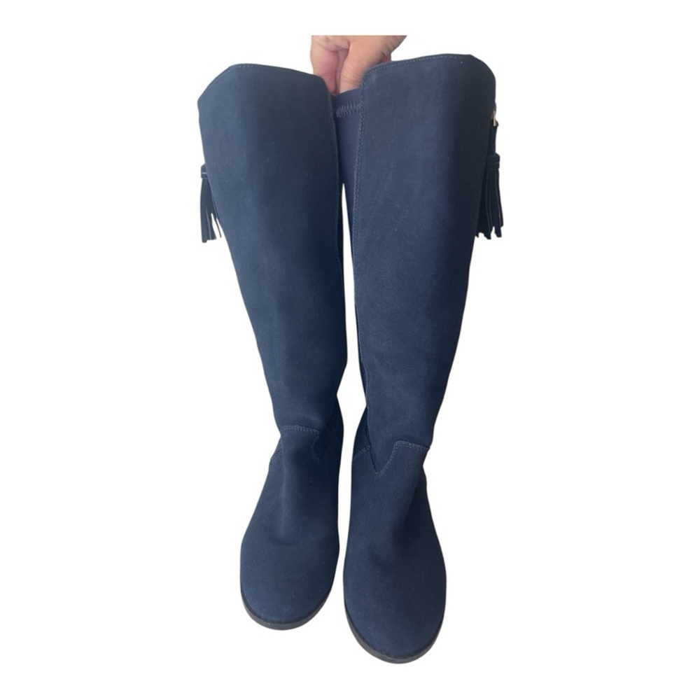 Sporto Waterproof Navy Suede Tall boot. women size 7W